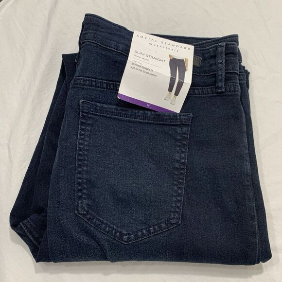 Social Standard by Sanctuary Jeans Womens 16/33 Blue Jeans‎ Slim Standard NWT - Picture 1 of 11
